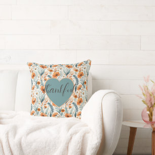 Cojín Decorativo Custom Wildflower Botanical Boho Floral Watercolor