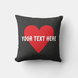Cojín Decorativo Custom your city or team heart Throw Pillow 