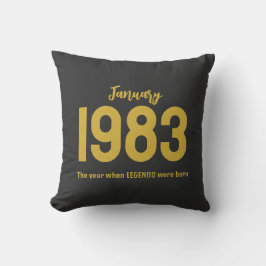 Cojín Decorativo Customizable month year text legend gift