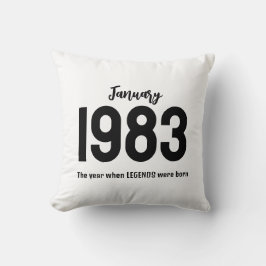 Cojín Decorativo Customizable month year text legend gift