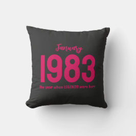 Cojín Decorativo Customizable month year text legend gift