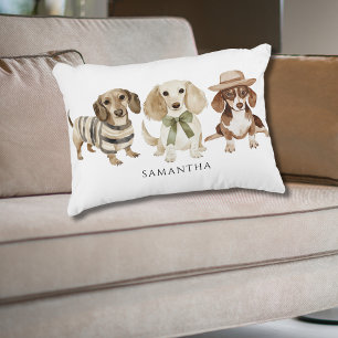 Cojín Decorativo Cuta acuarela de perro personalizada
