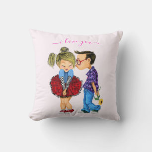 Cojín Decorativo Cuta Pareja Romántica - Amor - Beso - Te Amo