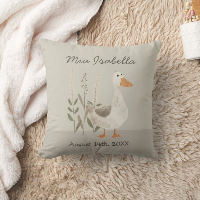Cojín Decorativo Cute acuarela Goose Nacimiento Keepsake Pillow (Manta)