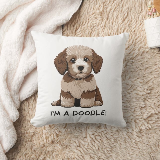 Cojín Decorativo Cute Aussiedoodle Puppy - ¡Soy Un Doodle! (Manta)