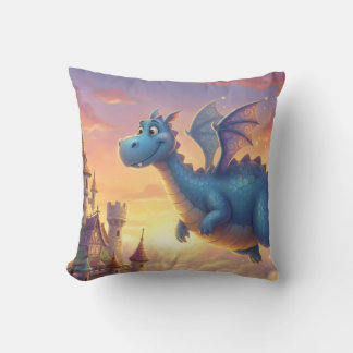Cojín Decorativo Cute Baby Dragon Nursery Throw Pillow