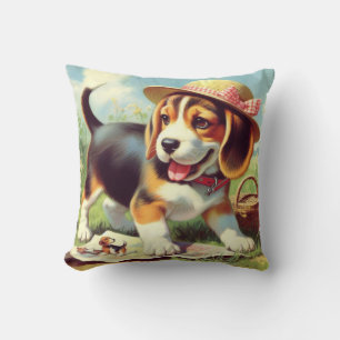 Cojín Decorativo Cute Beagle Pinting