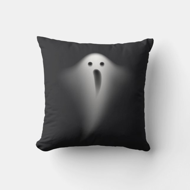 Cojín Decorativo Cute Black Ghost (Anverso)