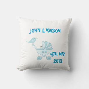 Cojín Decorativo Cute Blue Baby Boy Cushion Personalizado