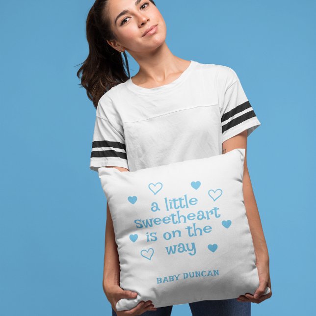 Cojín Decorativo Cute Blue Baby Boy Shower (Subido por el creador)