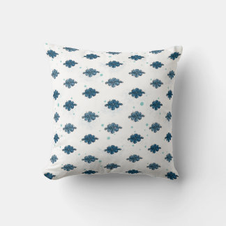 Cojín Decorativo Cute Blue Bow Pattern Throw Pillow