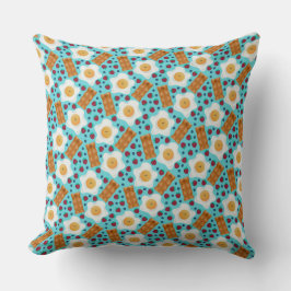 Cojín Decorativo Cute Blue Eggs Bacon Strawberries Blueberries 