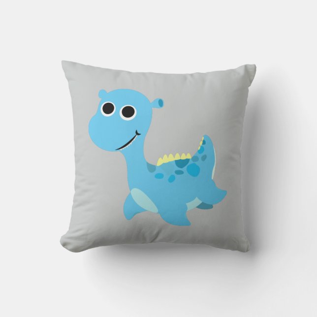 Cojín Decorativo Cute Blue Nessie (Anverso)