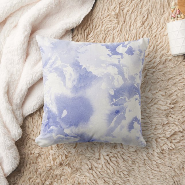 Cojín Decorativo Cute Blue / Purple And White Abstract Pattern. (Manta)