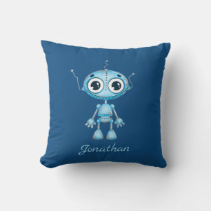 Cojín Decorativo Cute Blue Robot Baby Boy Nursery