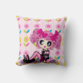 Cojín Decorativo Cute Bonito GirlyKawaii PinkyP de LeahG