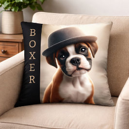 Cojín Decorativo Cute Boxer Puppy – Stylish Dog Art