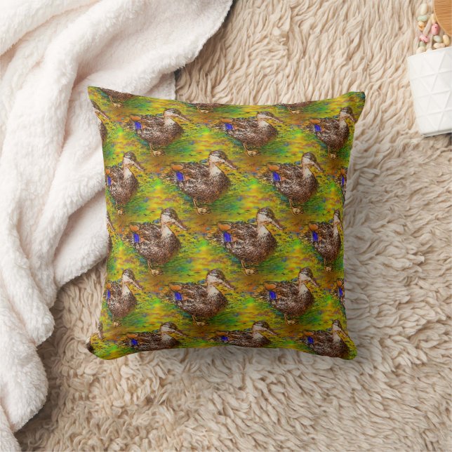 Cojín Decorativo Cute Brown Ducks Animal Art (Manta)