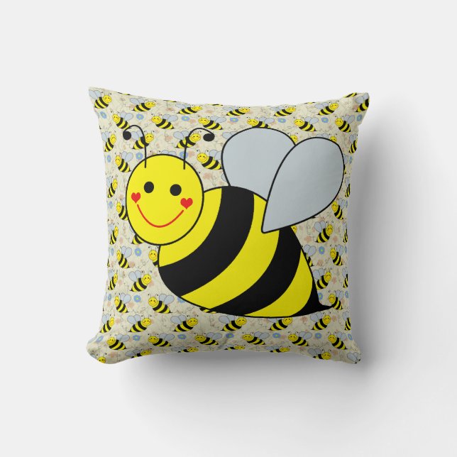 Cojín Decorativo Cute Bumble Bee (Anverso)