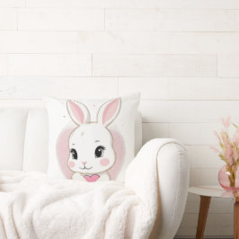 Cojín Decorativo Cute Bunny Holding Heart | Romantic Design