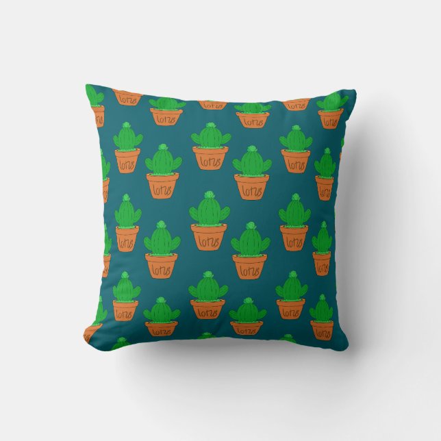 Cojín Decorativo Cute cactus pillow (Anverso)