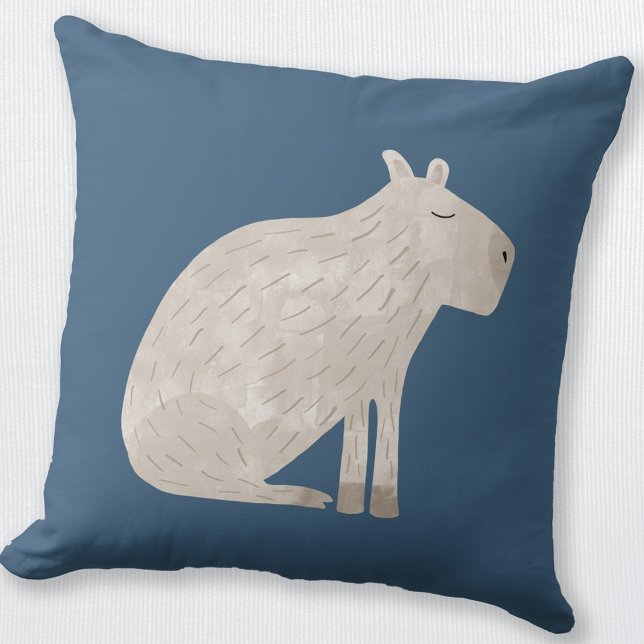 Cojín Decorativo Cute Capybara (Fun Capybara pillow for animal lovers)