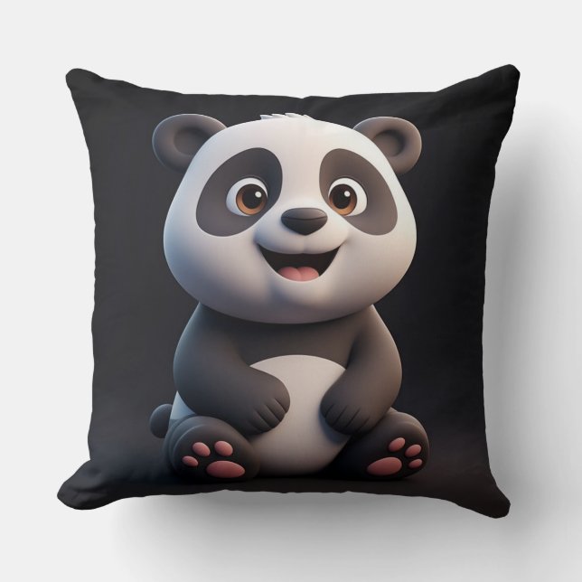 Cojín Decorativo Cute Cartoon Baby Panda (Anverso)