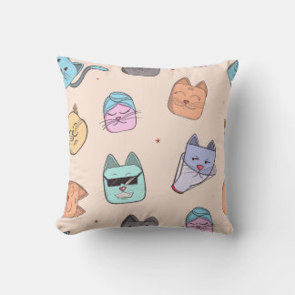 Cojín Decorativo Cute Cartoon Cat Kitty Faces Pattern Patterns | Pa