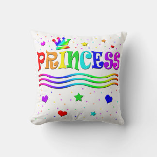 Cojín Decorativo Cute Cartoon Clip Art Corona de Princesa Arcoíris