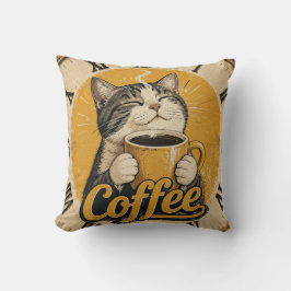 Cojín Decorativo Cute Cat Coffee