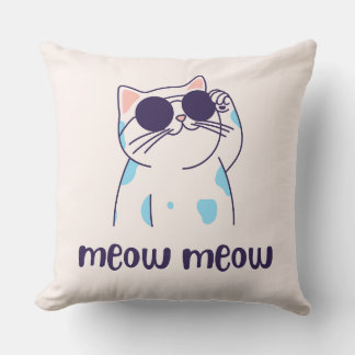 Cojín Decorativo cute cat meow meow pillow