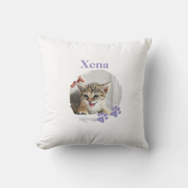 Cojín Decorativo Cute Cat pet with customized name