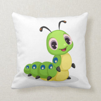 Cojín decorativo Cute Caterpillar de 16" x 16"