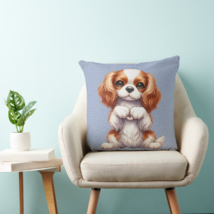 COJÍN DECORATIVO CUTE CAVALIER KING CHARLES SPANIEL PUPPY DOG