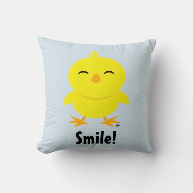 Cojín decorativo Cute Chick Smile (Anverso)