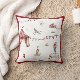Cojín Decorativo Cute Children Circus Carnival Animals Pattern