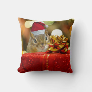 Cojín Decorativo Cute Chipmunk Merry Christmas