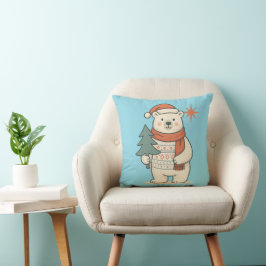Cojín Decorativo Cute Christmas Polar Bear Scandinavian Winter