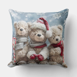 Cojín Decorativo Cute Christmas Teddy Bear Throw Pillow