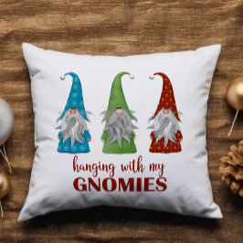 Cojín Decorativo Cute colgando con mis Navidades de Gnomies