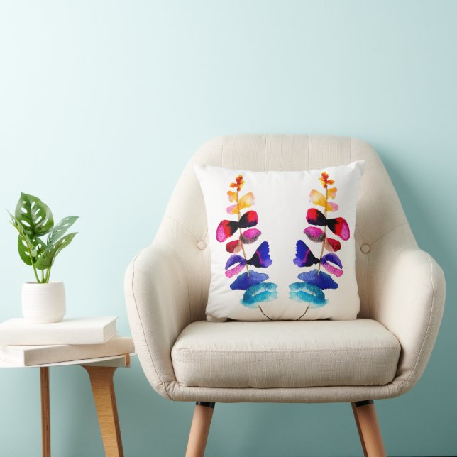 Cojín Decorativo Cute colorful leaves watercolor (Silla)