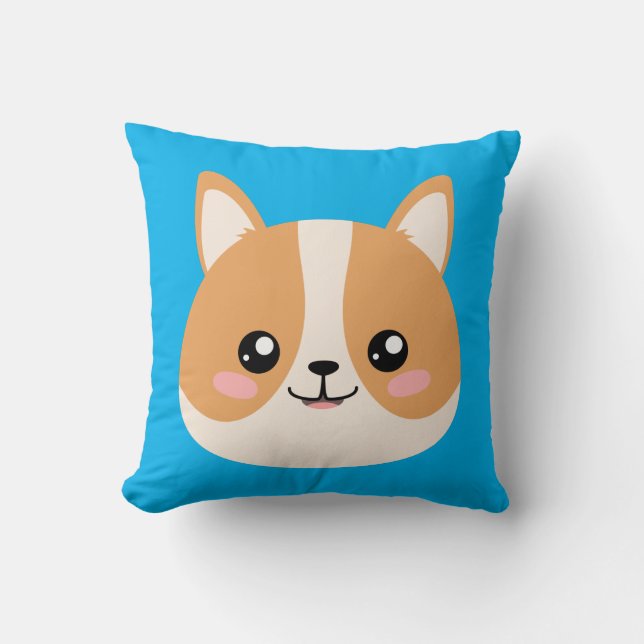 Cojín Decorativo Cute Corgi (Anverso)