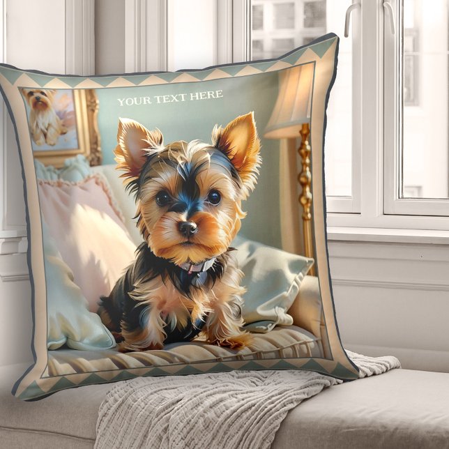 Cojín Decorativo Cute Corgi Dog Animal Art (Pillow featuring a painting of a cute Corgi dog on a sofa. Beautiful for a dog lover.)