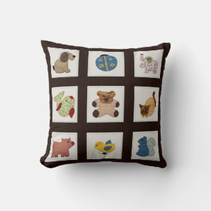 Cojín Decorativo Cute Country Style Baby Animals Quilt