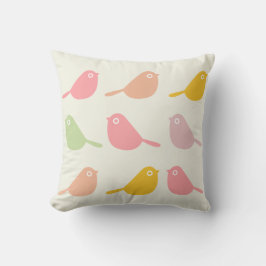 Cojín Decorativo Cute Custom Little Birds Pastel Colors
