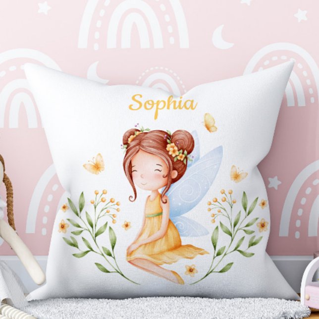 Cojín Decorativo Cute Custom Name Baby Girl Fairy Pillow  (Subido por el creador)