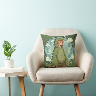 Cojín Decorativo Cute Dinosaur Fantasy Boy Art Piece