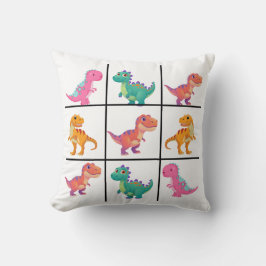 Cojín Decorativo Cute Dinosaur Grid Design with Nine Colorful Dino