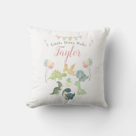 Cojín Decorativo Cute Dinosaurio acuarela Bebé personalizado