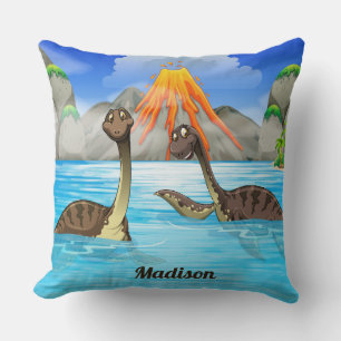 Cojín Decorativo Cute Dinosaurios nombre personalizado lanzar almoh
